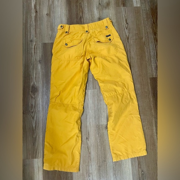 Vintage Athleta Cargo Pants Mustard Yellow Gold Straight Leg size 6 - Picture 8 of 10
